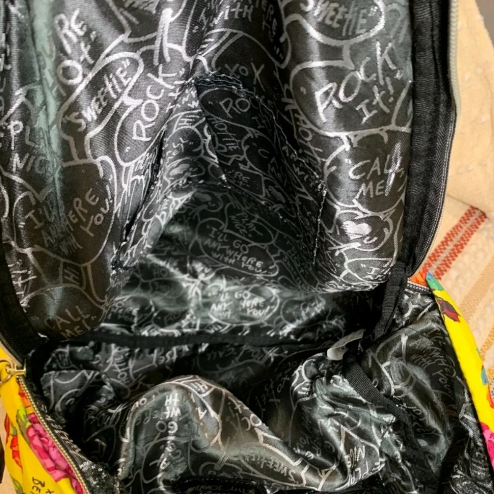 Betsey Johnson Yellow Floral Backpack - Picture 11 of 12